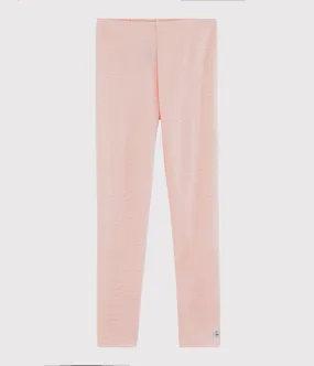 Pinstriped Wool/Cotton Leggings- Pink