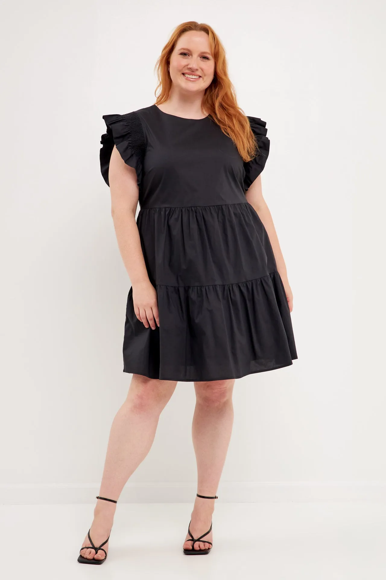 Plus Size Ruffled Babydoll Mini Dress