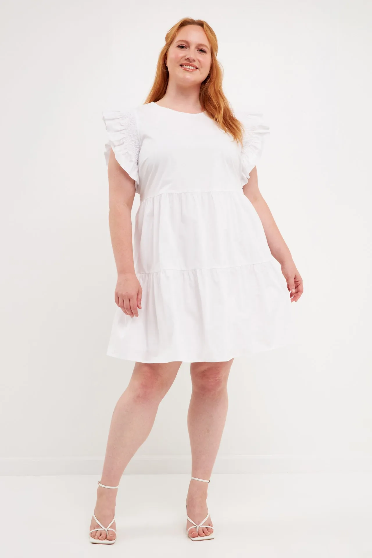 Plus Size Ruffled Babydoll Mini Dress