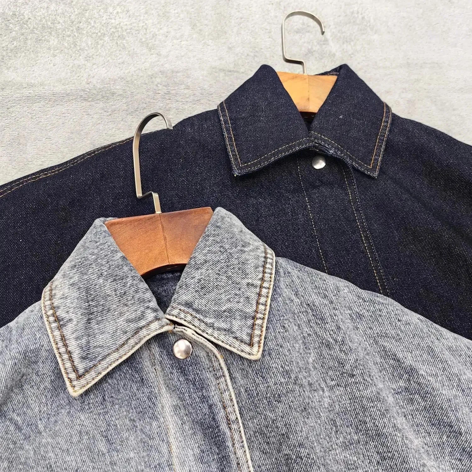 Pre Order:  Large Cotton Drop Shoulder Retro Denim Jacket