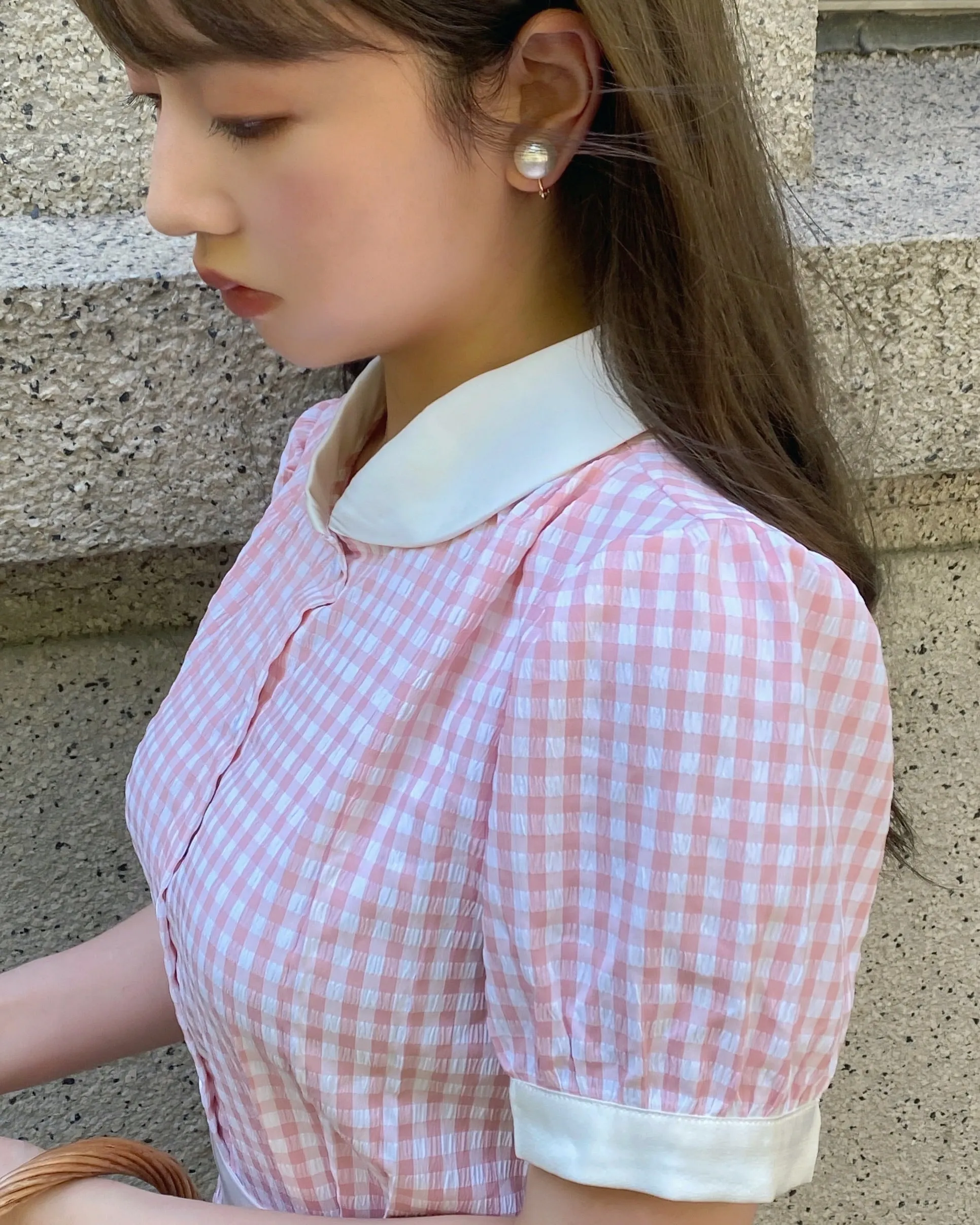 [Premium Selected] Arrived In Dream Land Gingham Dress (designer Rose Candy)