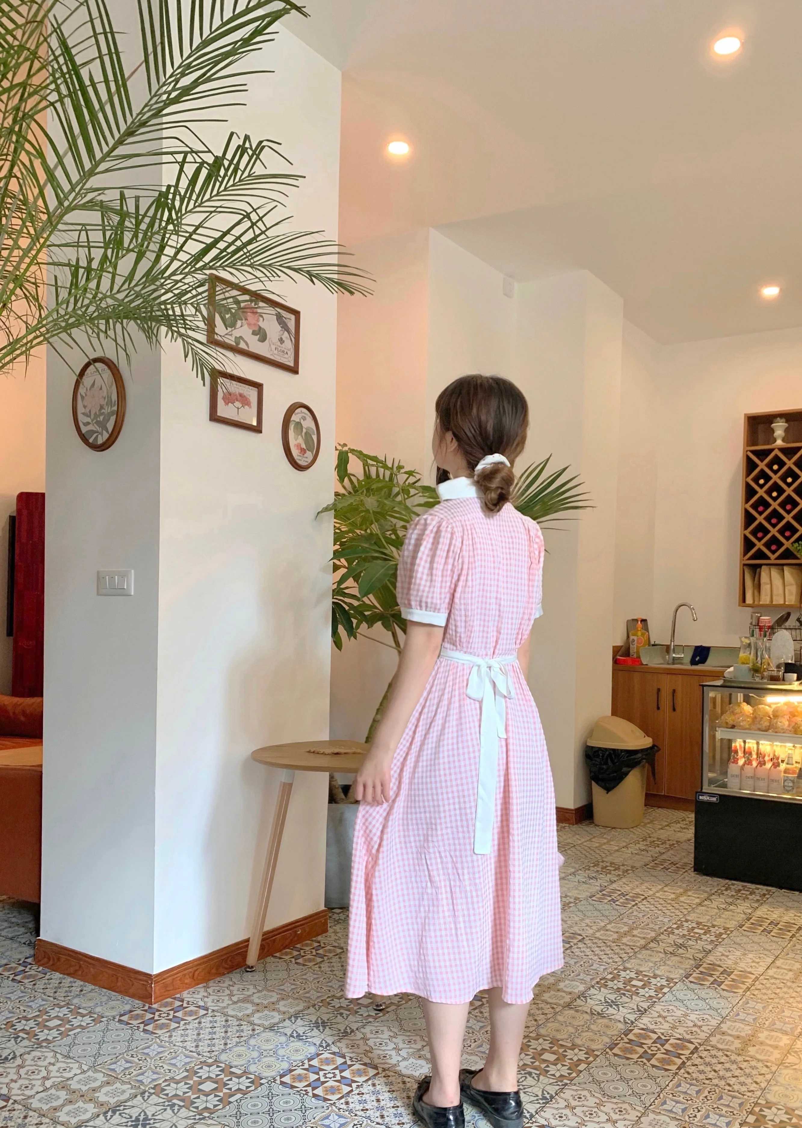 [Premium Selected] Arrived In Dream Land Gingham Dress (designer Rose Candy)