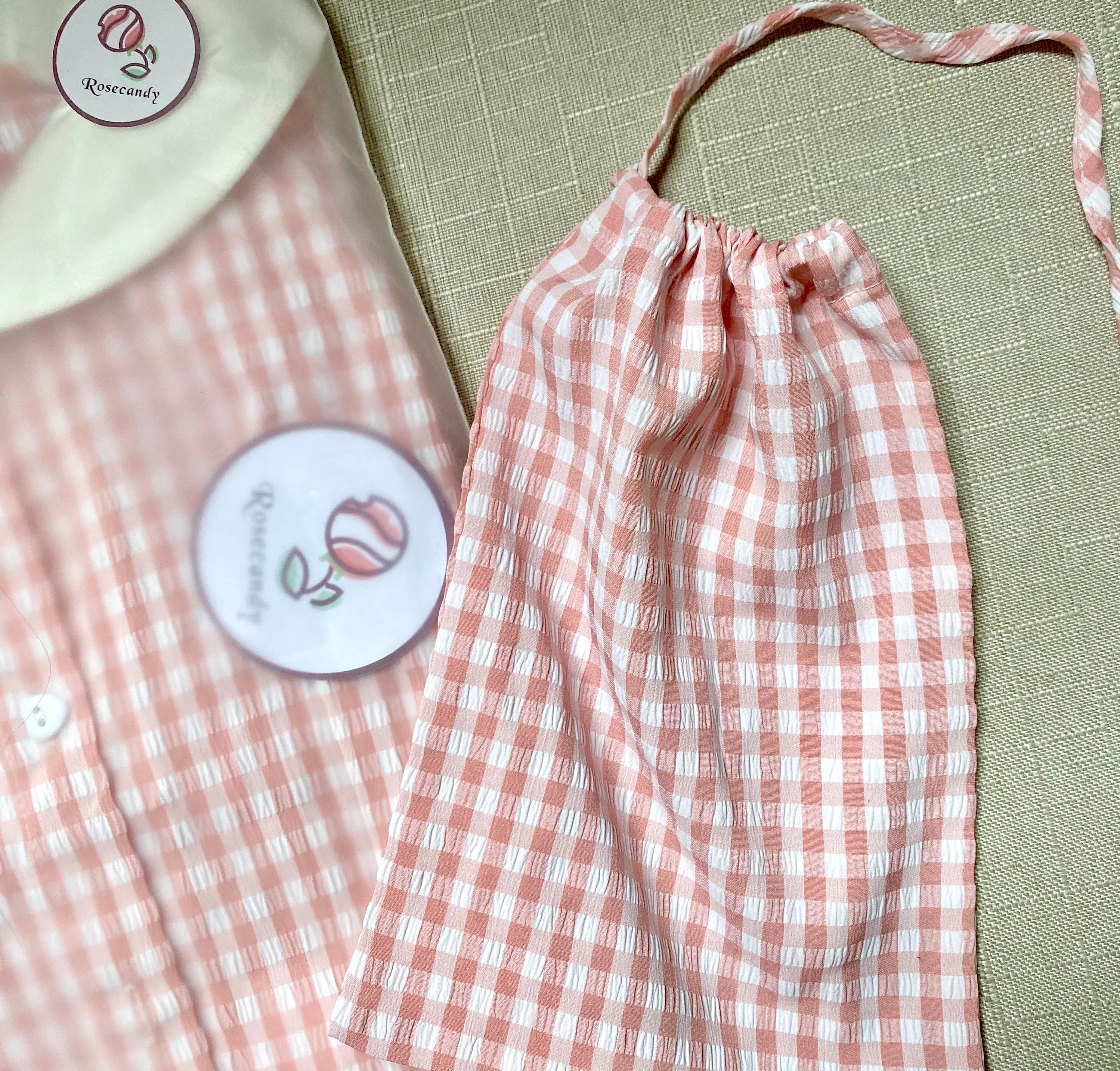 [Premium Selected] Arrived In Dream Land Gingham Dress (designer Rose Candy)