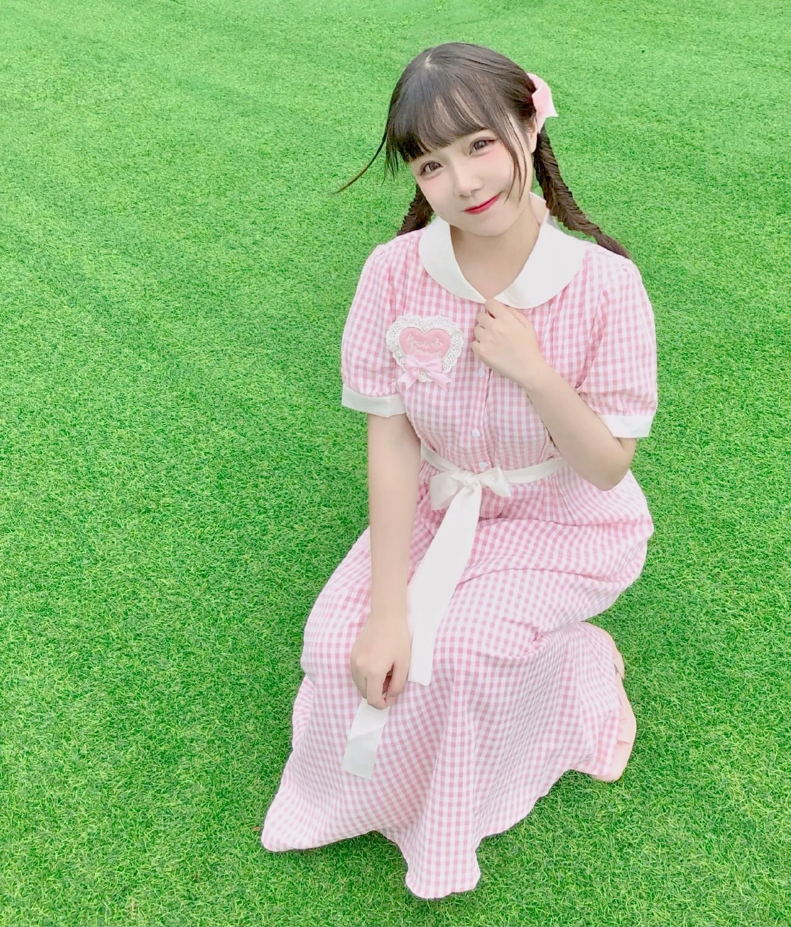 [Premium Selected] Arrived In Dream Land Gingham Dress (designer Rose Candy)