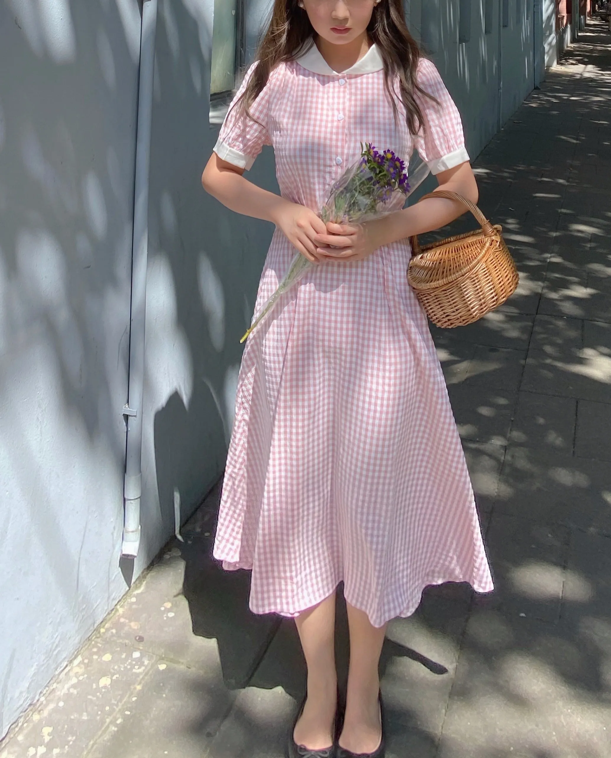 [Premium Selected] Arrived In Dream Land Gingham Dress (designer Rose Candy)