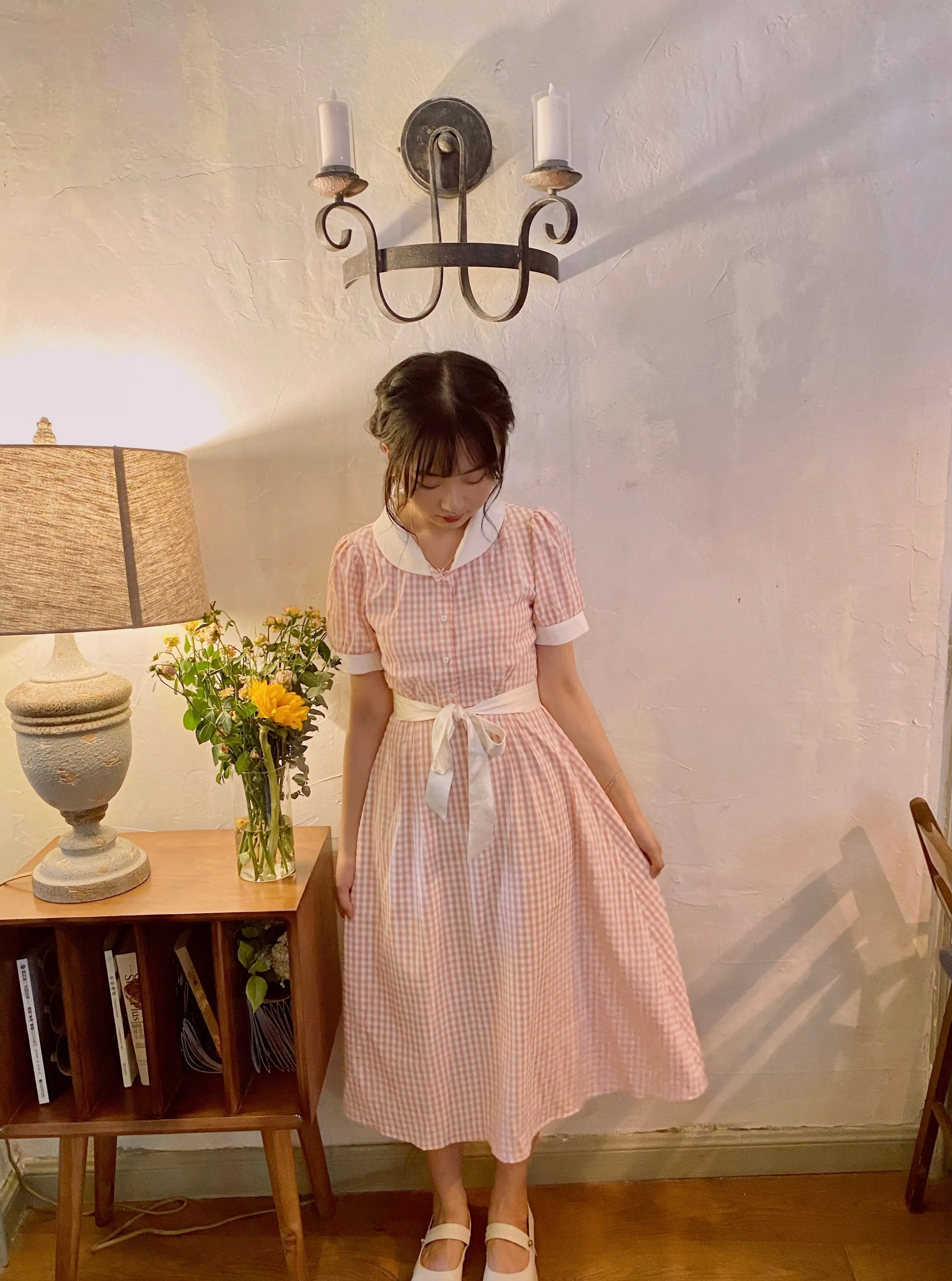 [Premium Selected] Arrived In Dream Land Gingham Dress (designer Rose Candy)