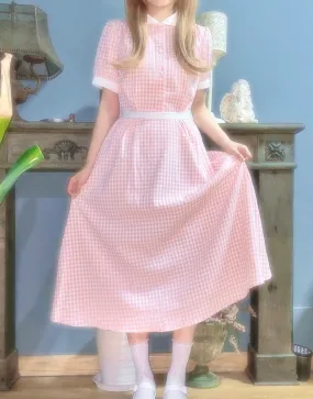 [Premium Selected] Arrived In Dream Land Gingham Dress (designer Rose Candy)