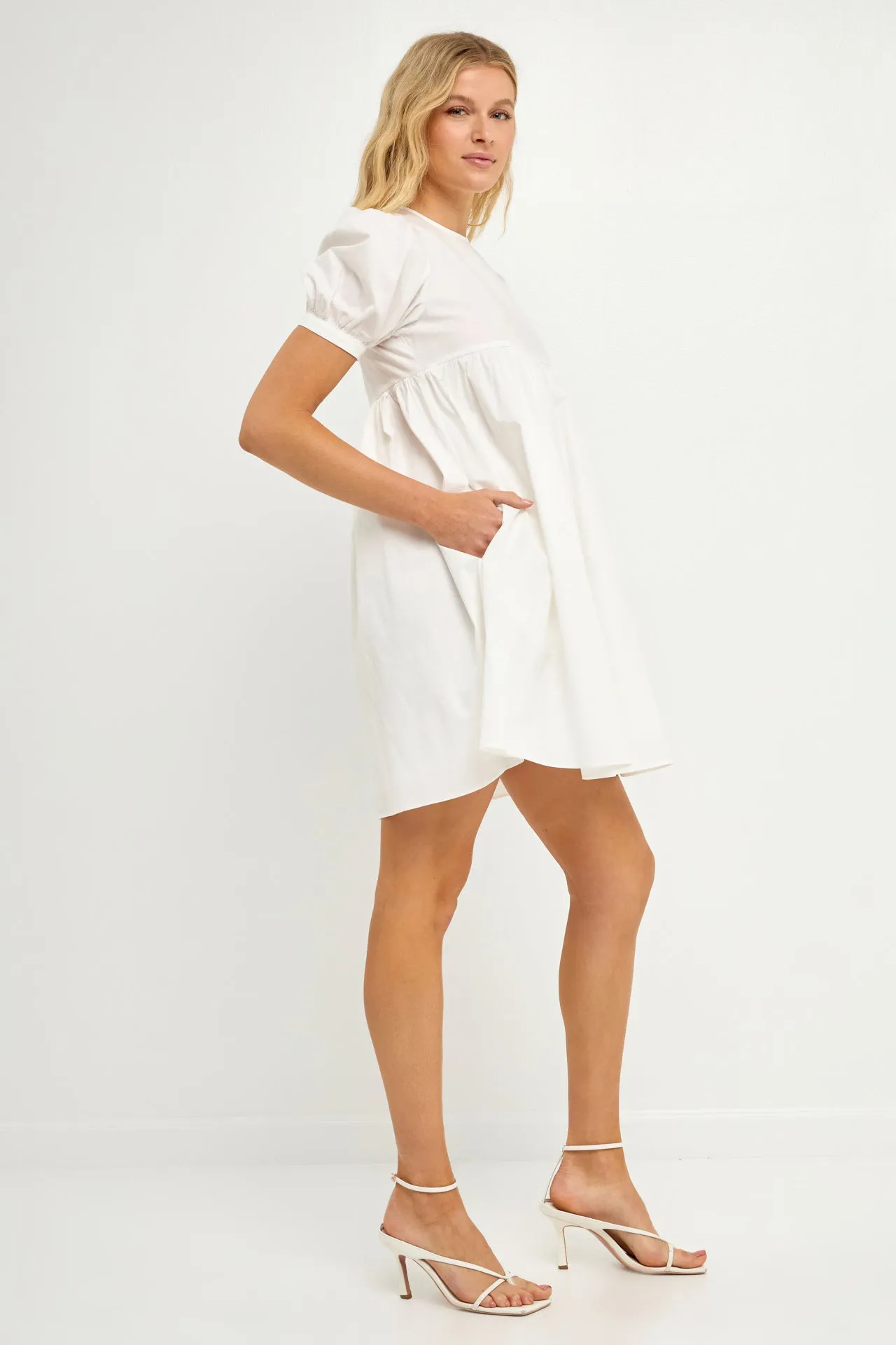 Puff Sleeve Babydoll Dress