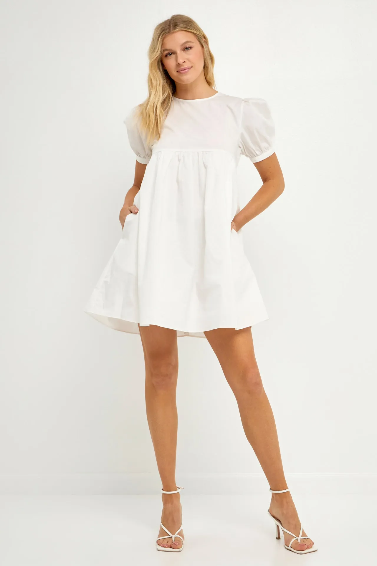 Puff Sleeve Babydoll Dress