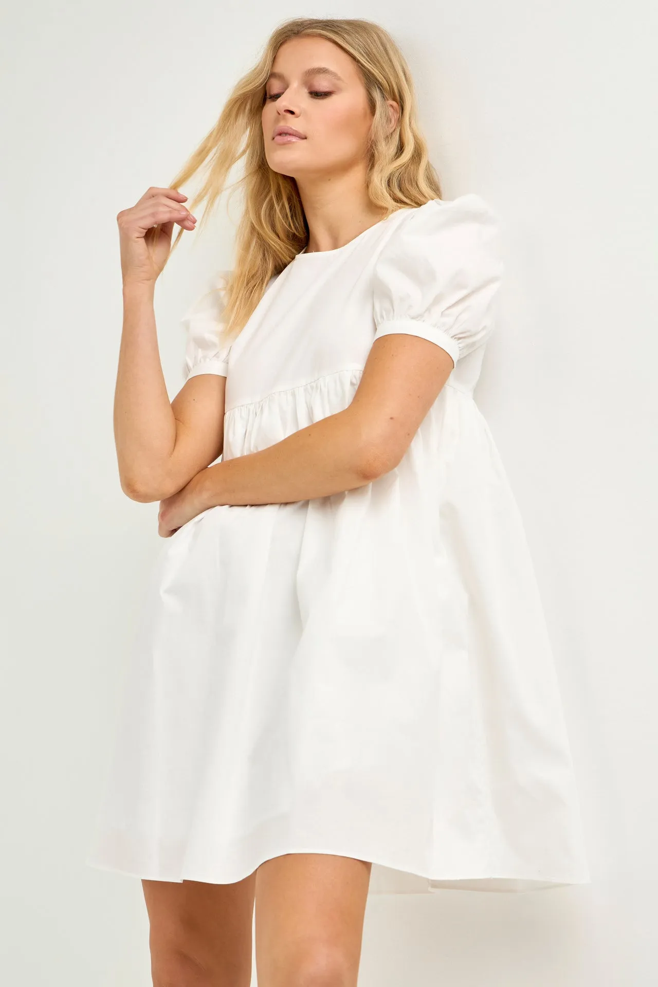 Puff Sleeve Babydoll Dress