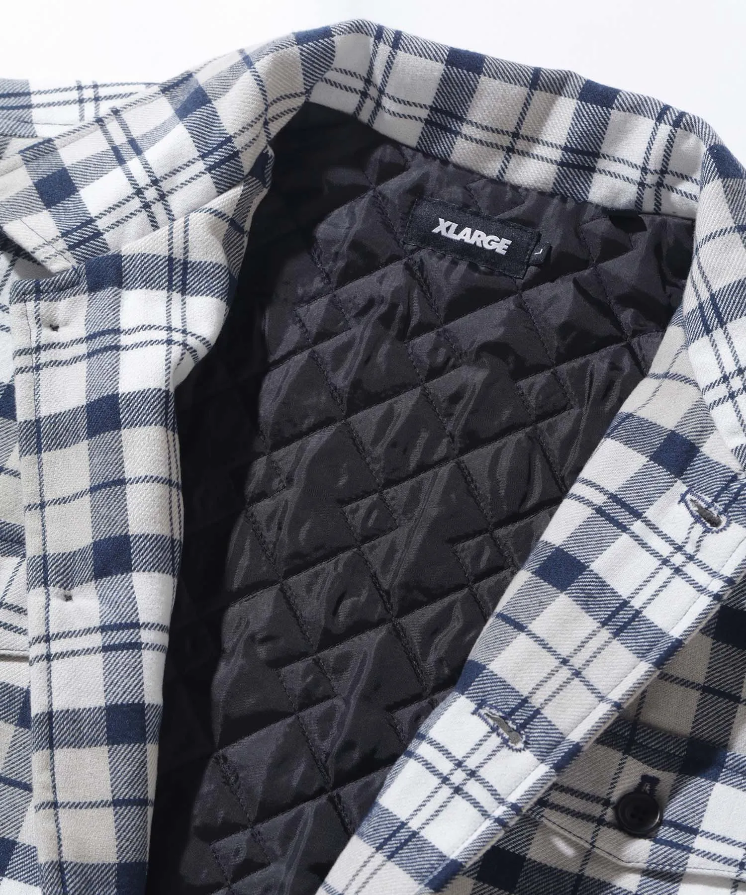 QUILTED CHECK SHIRT JACKET