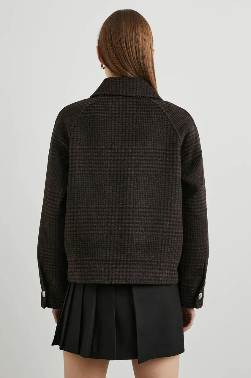 Rails Cheyenne Jacket in Espresso Houndstooth