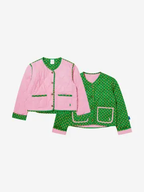 Ralph Lauren Girls Reversible Quilted Jacket in Pink