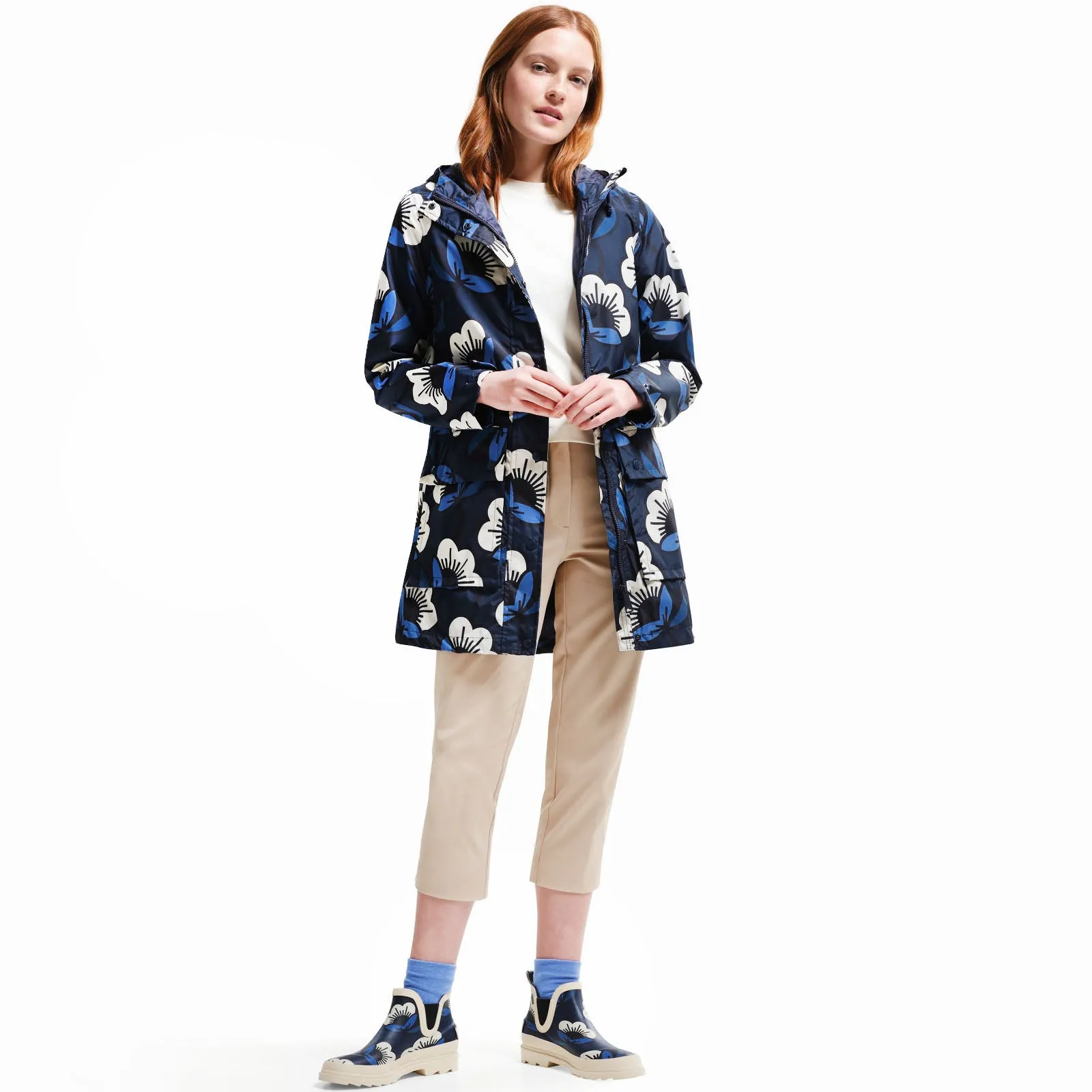 Regatta Womens Orla Kiely Long Line Waterproof Rain Jacket Coat