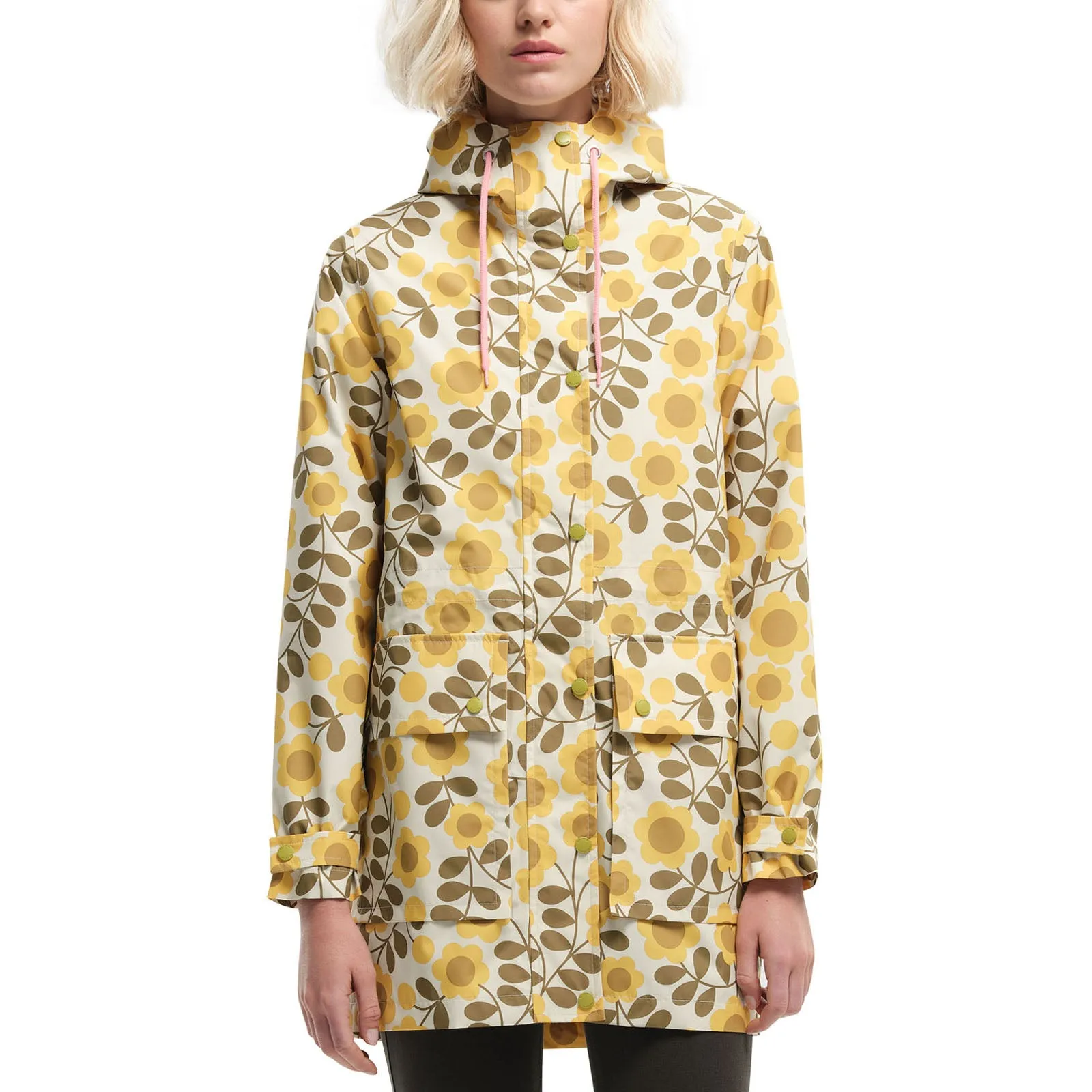 Regatta Womens Orla Kiely Long Line Waterproof Rain Jacket Coat