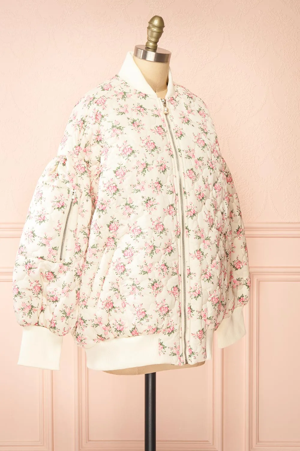 Rheane | Oversized Quilted Floral Jacket