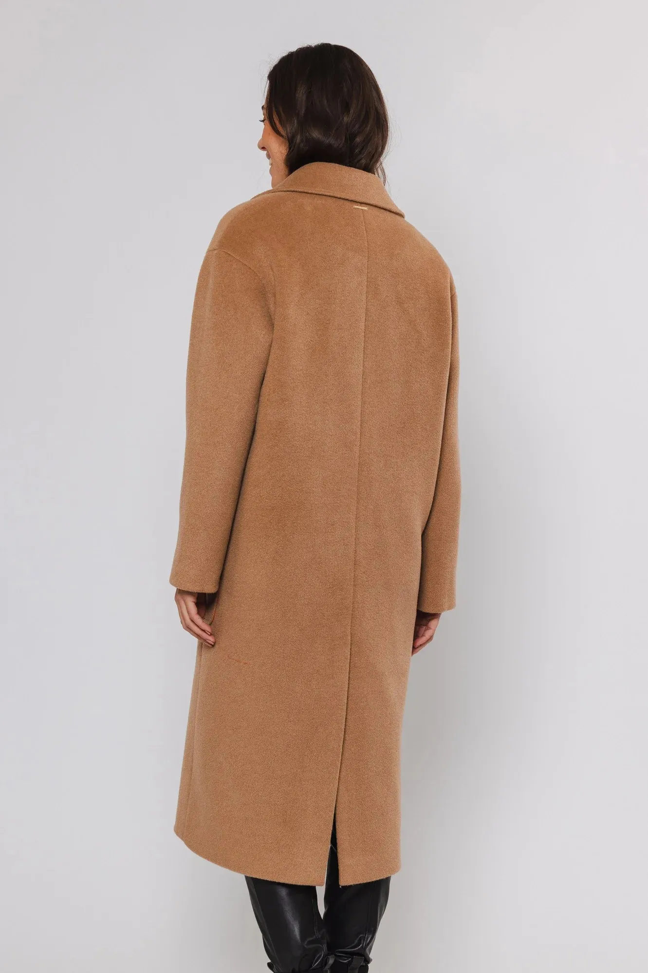 Rino & Pelle - Teuni Long Double Breasted Coat (Twig)