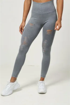 Ripped Leggings - Vintage Blue