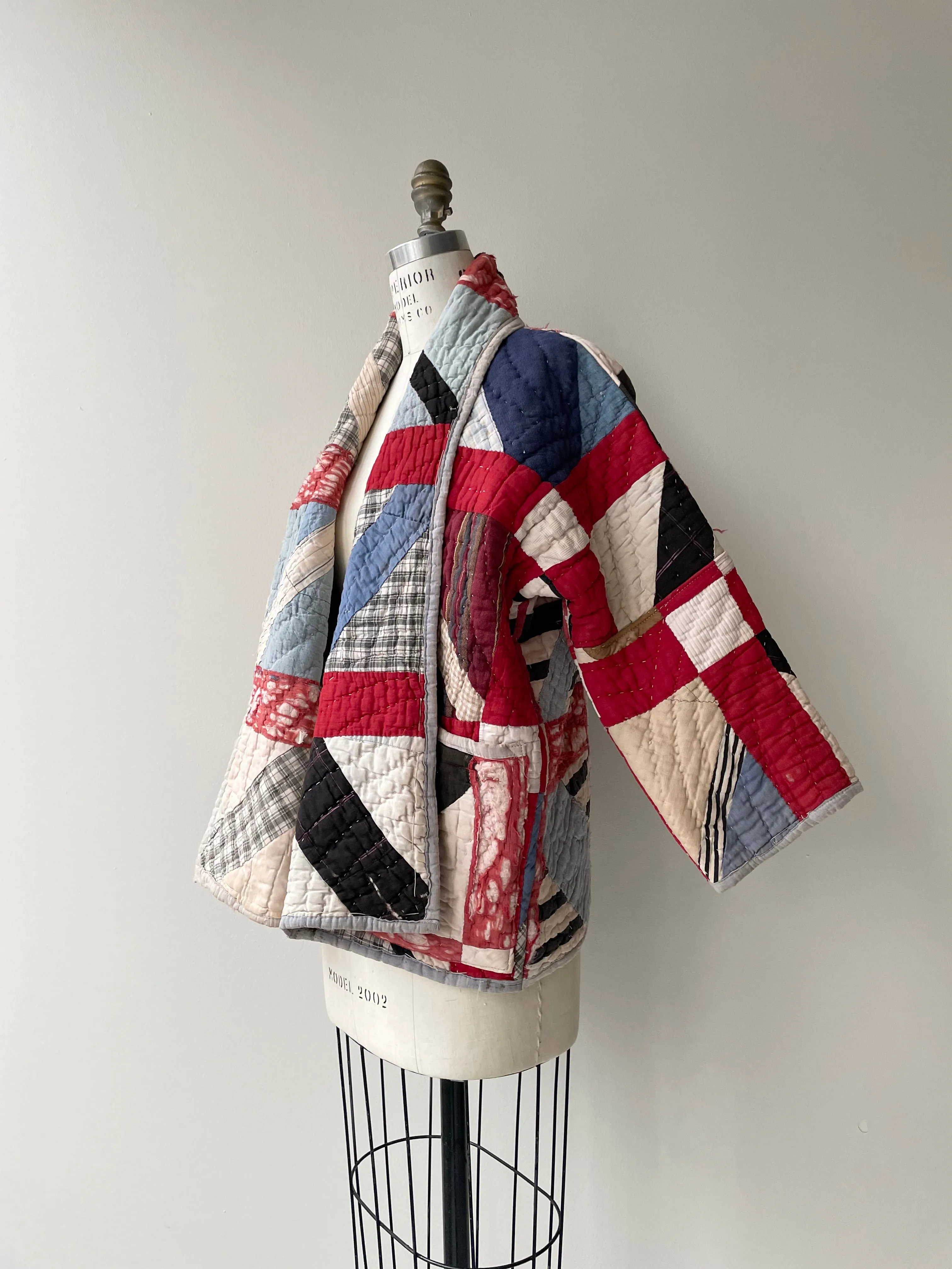 Roman Stripes Handmade Quilt Coat