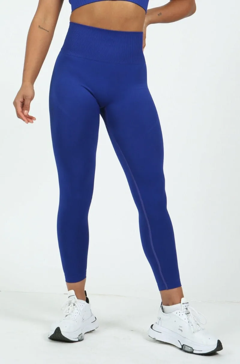 Seamless Leggings - High Waist - Royal Blue