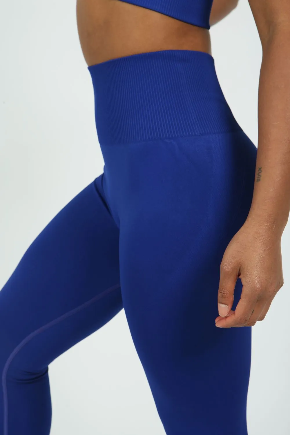 Seamless Leggings - High Waist - Royal Blue