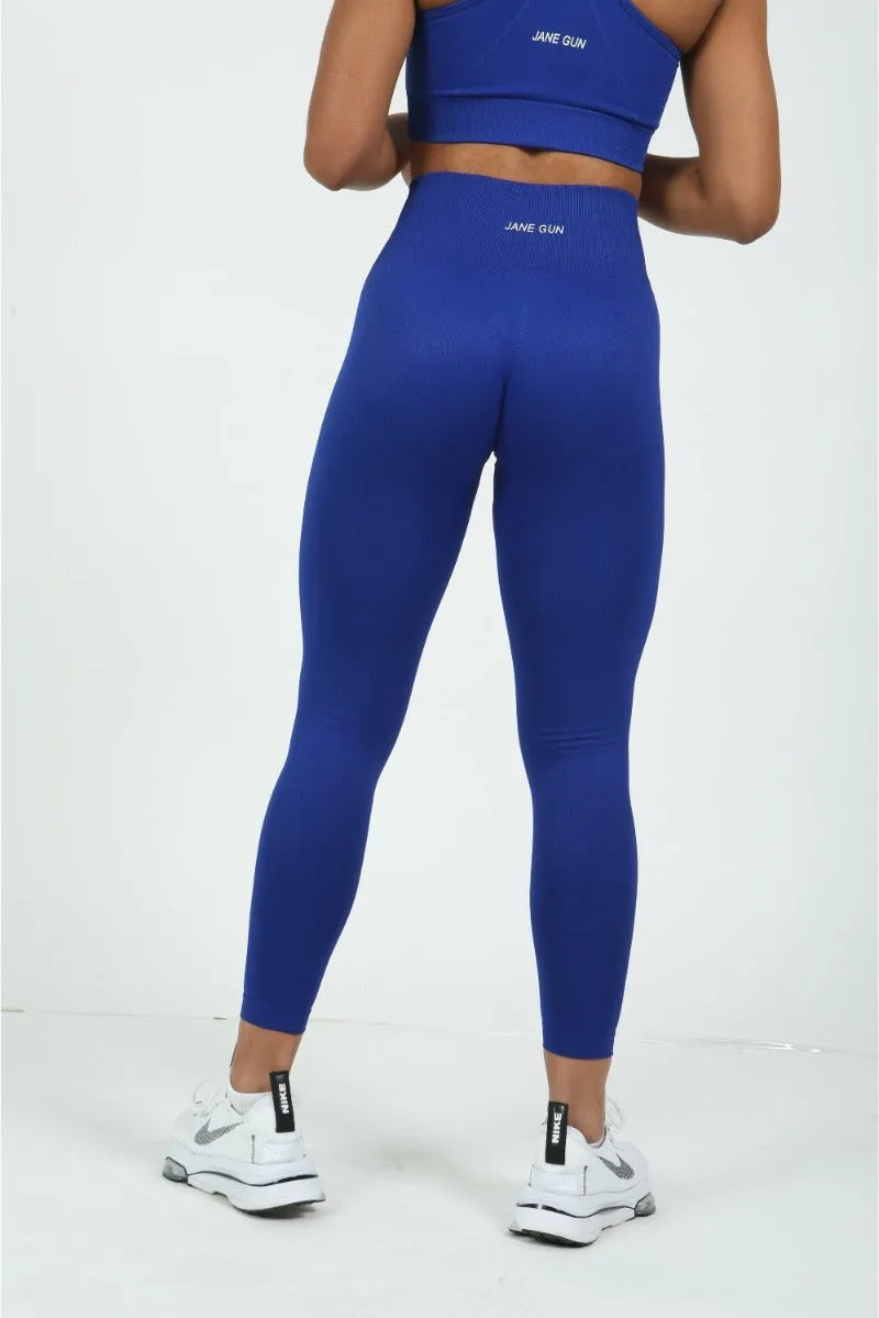 Seamless Leggings - High Waist - Royal Blue