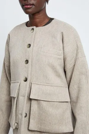 Shosh Wool Peacoat Ecru