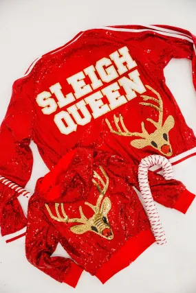 SLEIGH QUEEN RED SEQUIN JACKET