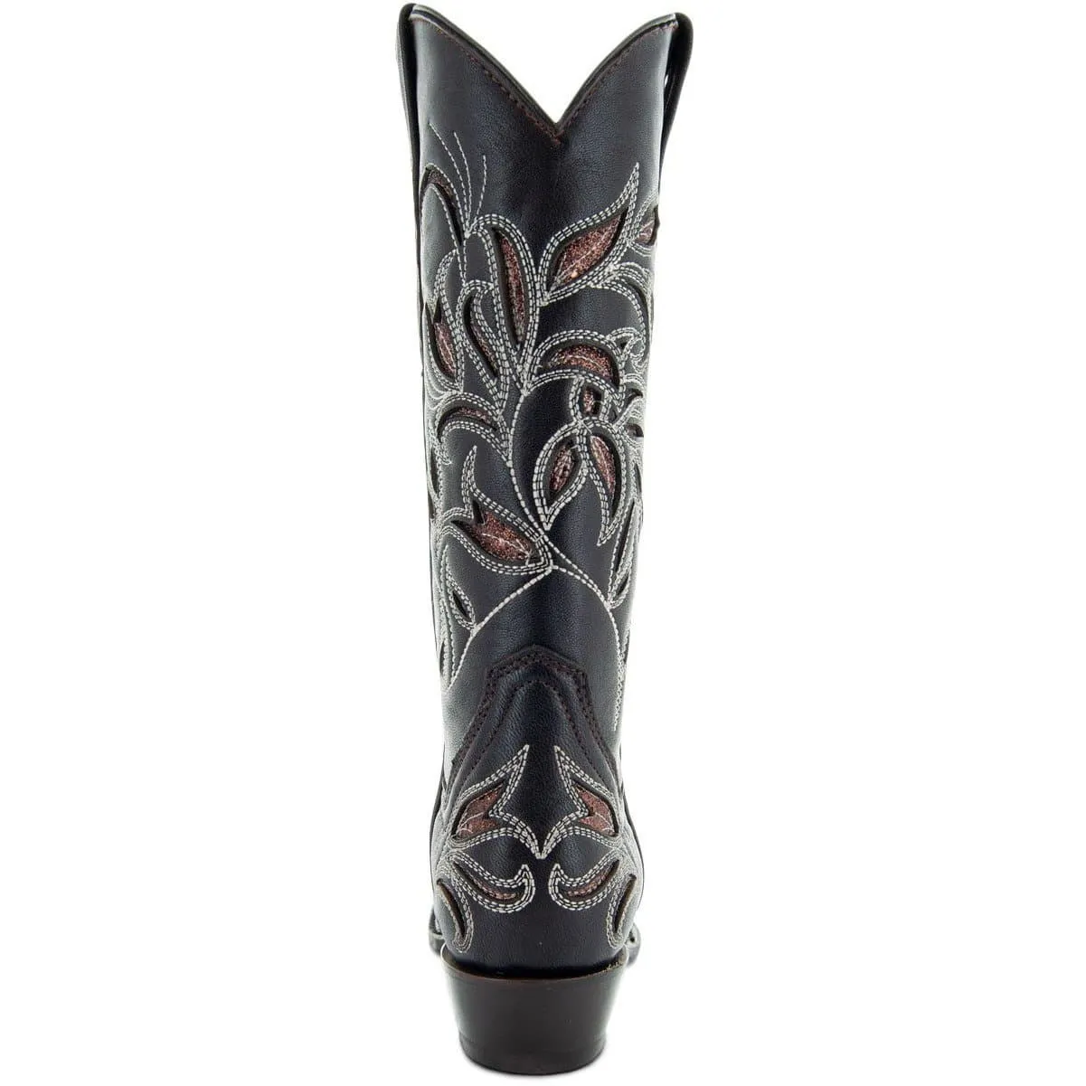 Soto Boots Womens Floral Embroidered Inlay Cowgirl Boots M50049 Brown