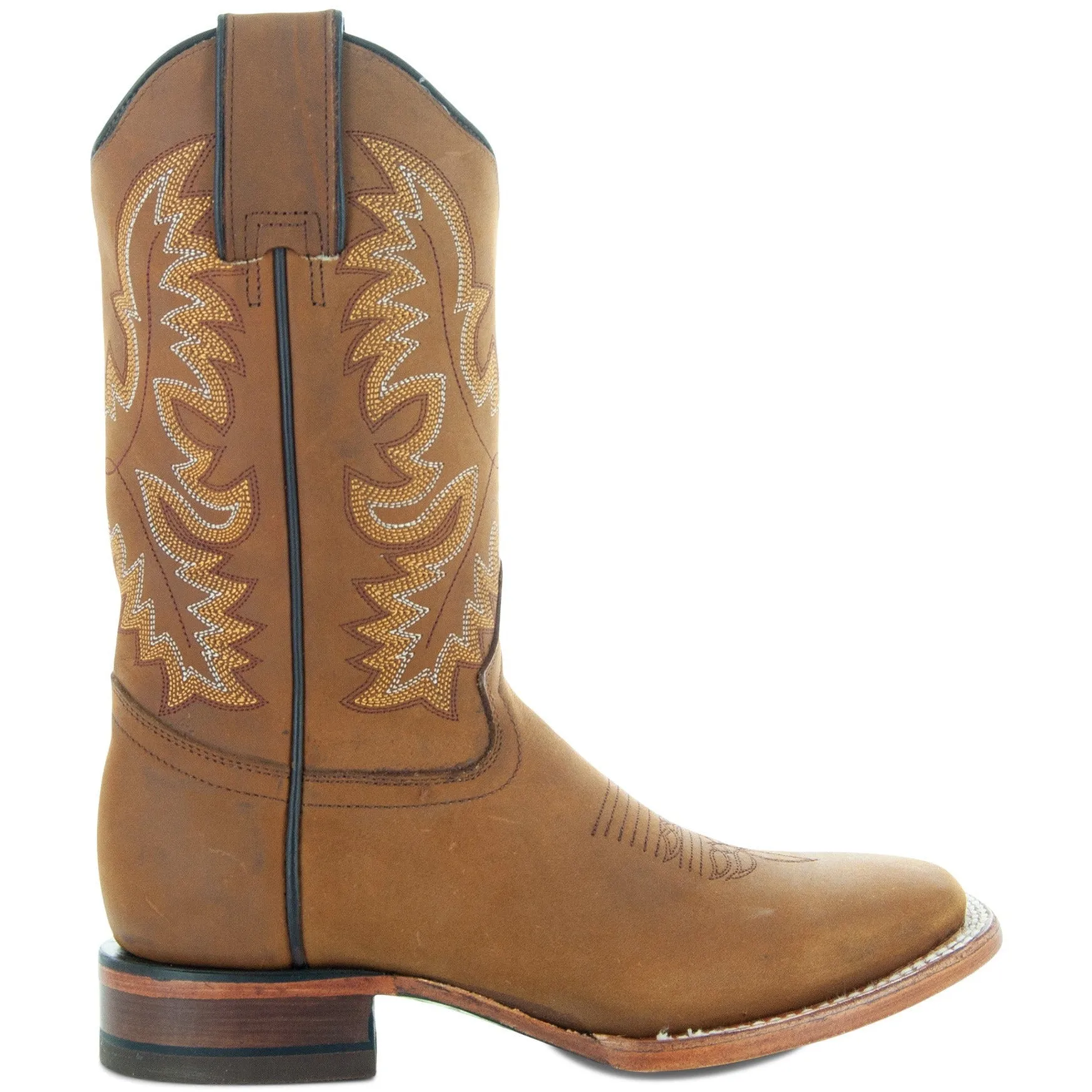 Soto Boots Women's Leather Square Toe Cowboy Boots M4008