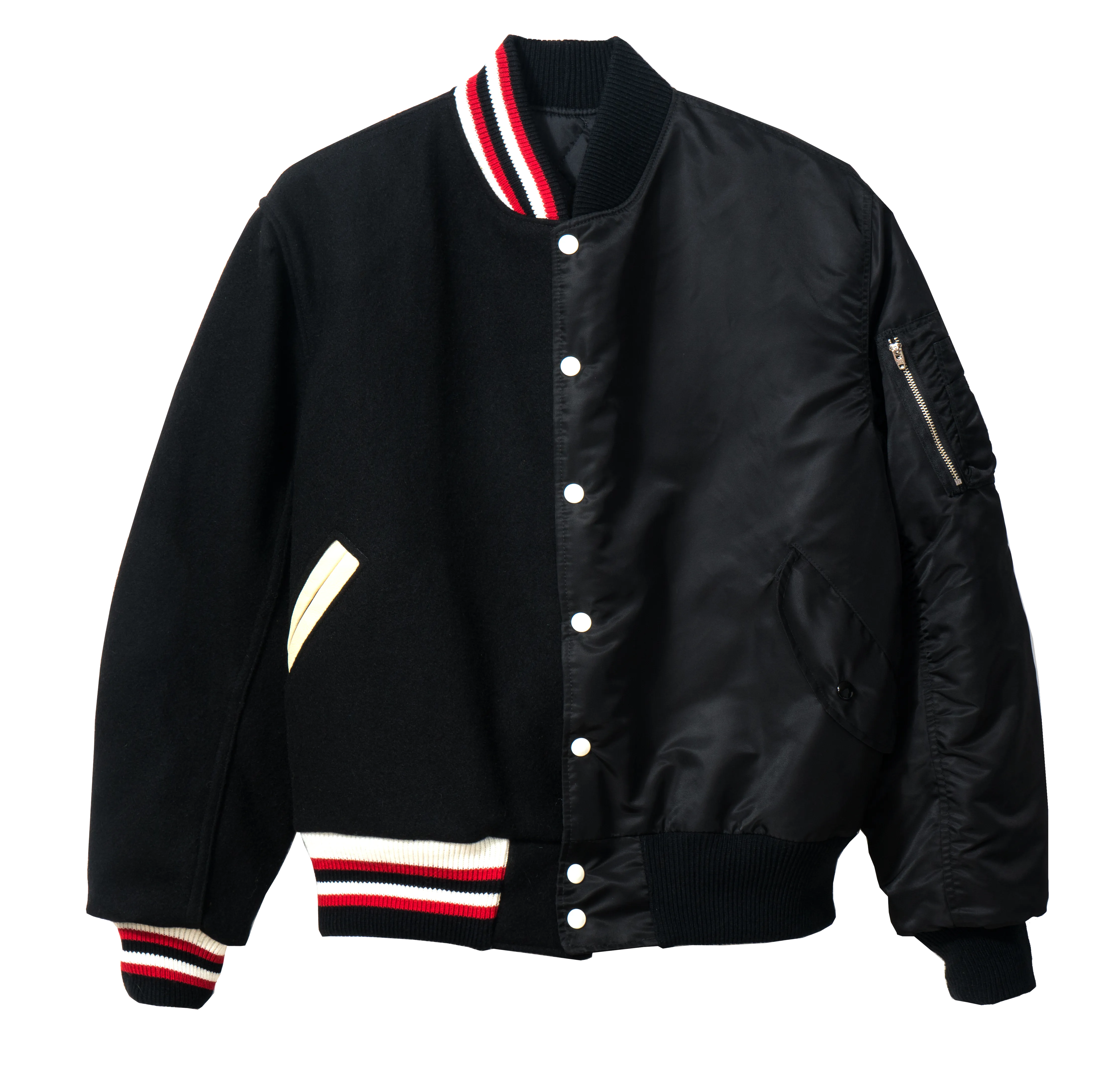 SPLIT VARSITY BOMBER JACKET