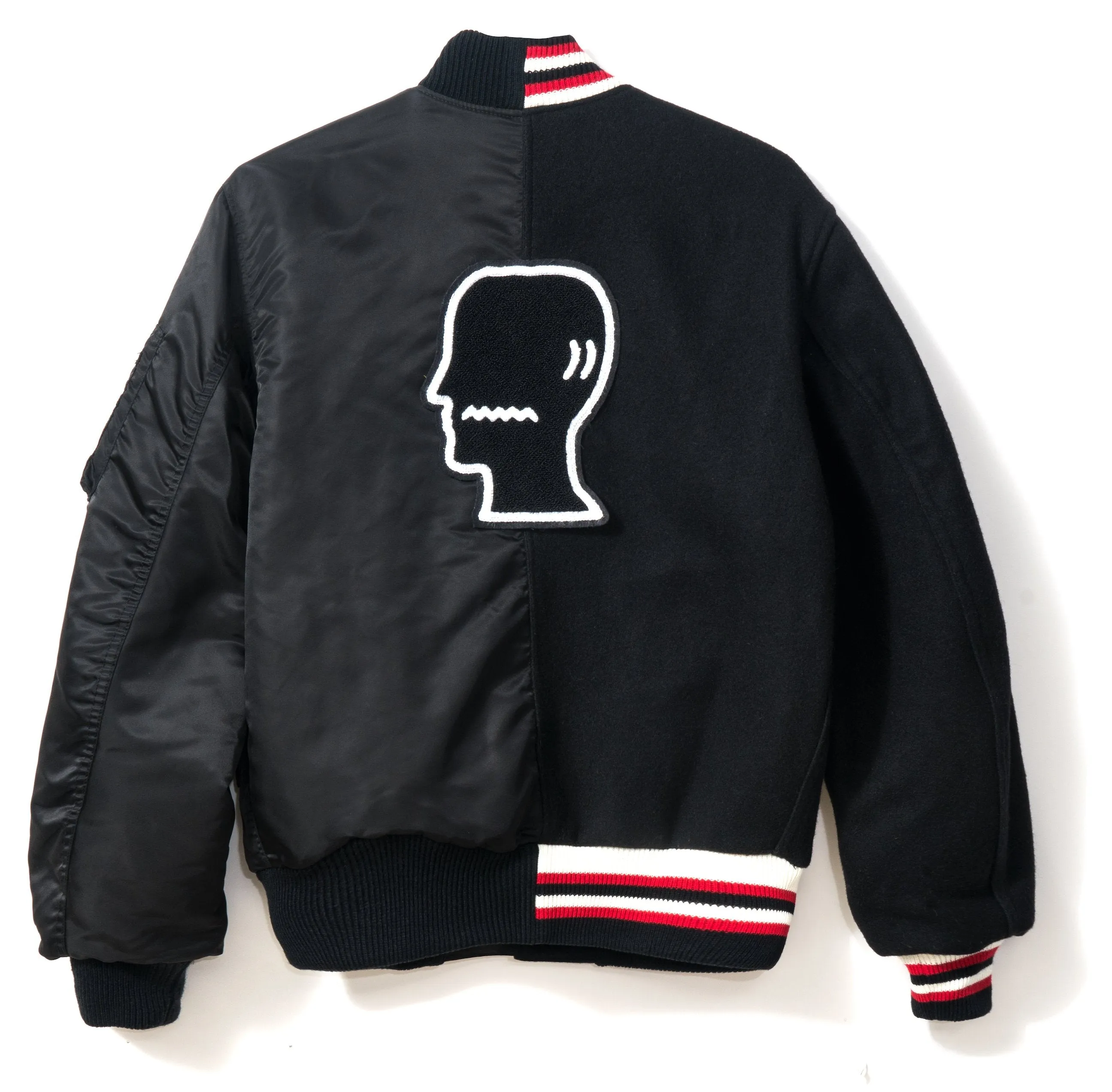 SPLIT VARSITY BOMBER JACKET