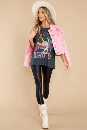 Stay Original Pink Distressed Denim Jacket