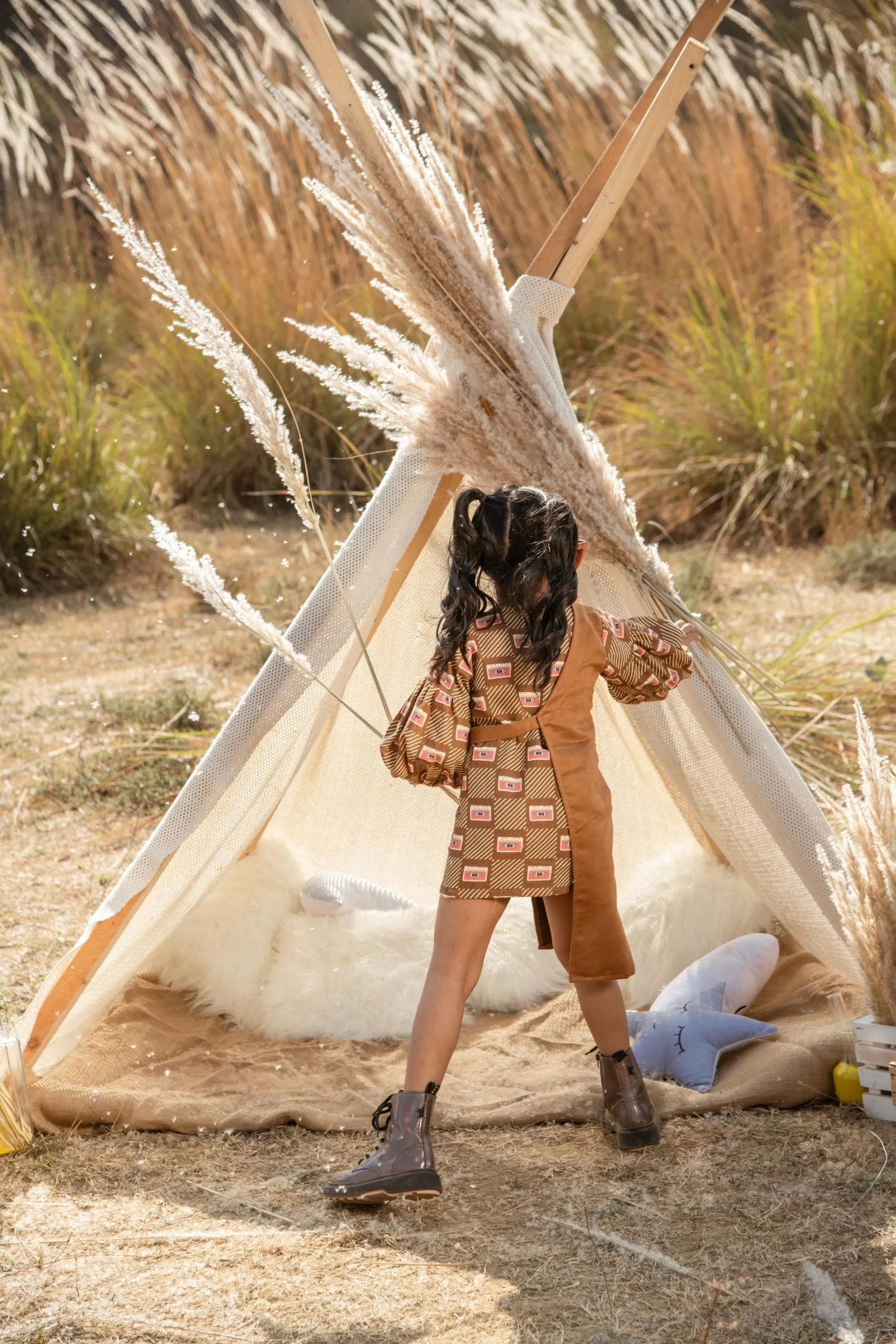 Strike the Chord- Layered Structural Sleek Dress For Girls