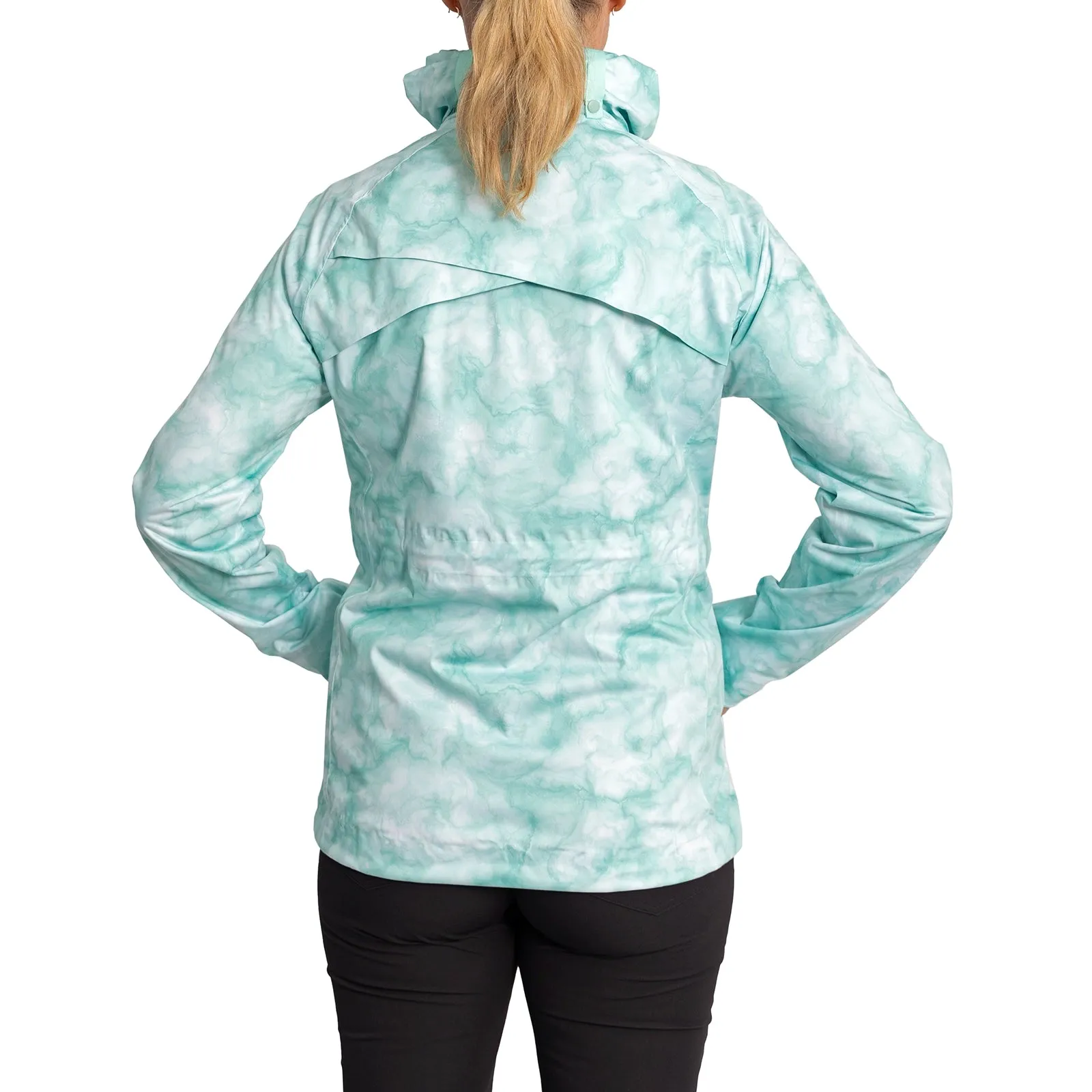 Sunderland Women's Aurora Whisperdry Lightweight Waterproof Golf Jacket - Mint Mist Print