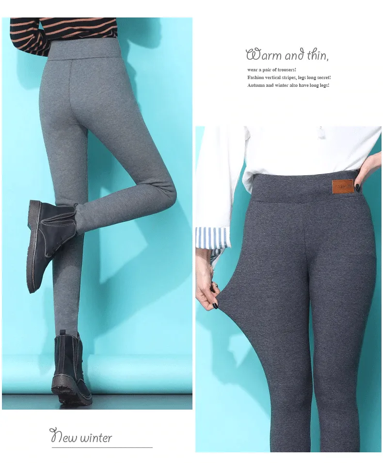 Super Warm Fleece High Waist Cashmere Leggings