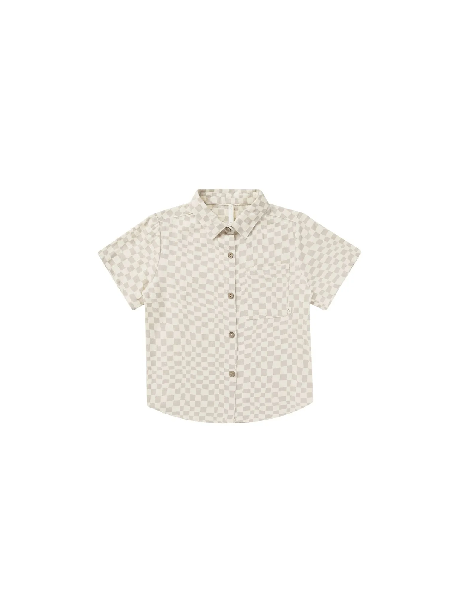 The Collared Short Sleeve Shirt by Rylee   Cru - Dove Check - KIDS