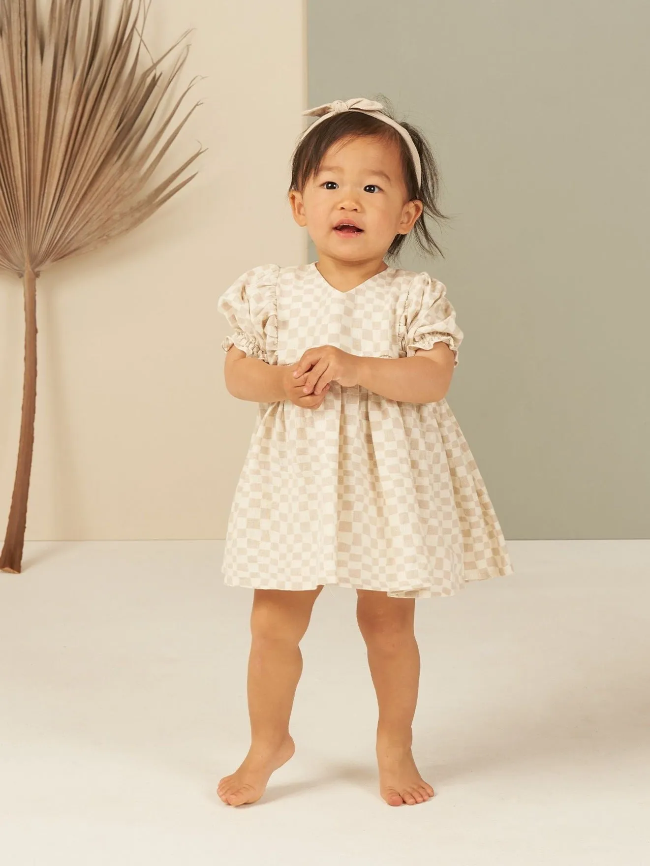 The Jolene Dress by Rylee   Cru - Dove Check - KIDS