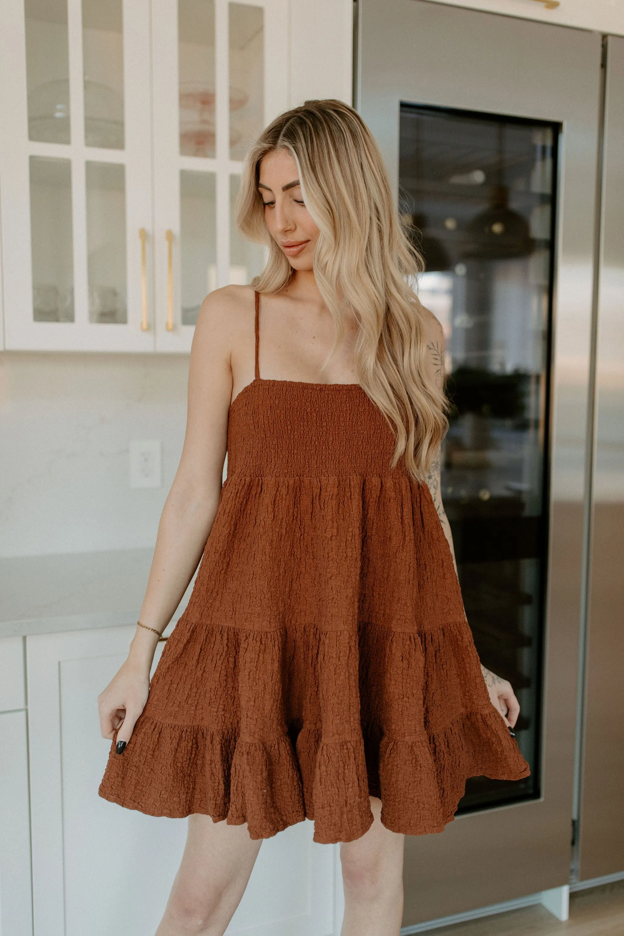 The Kimber Mini Dress by Saltwater Luxe - Pecan