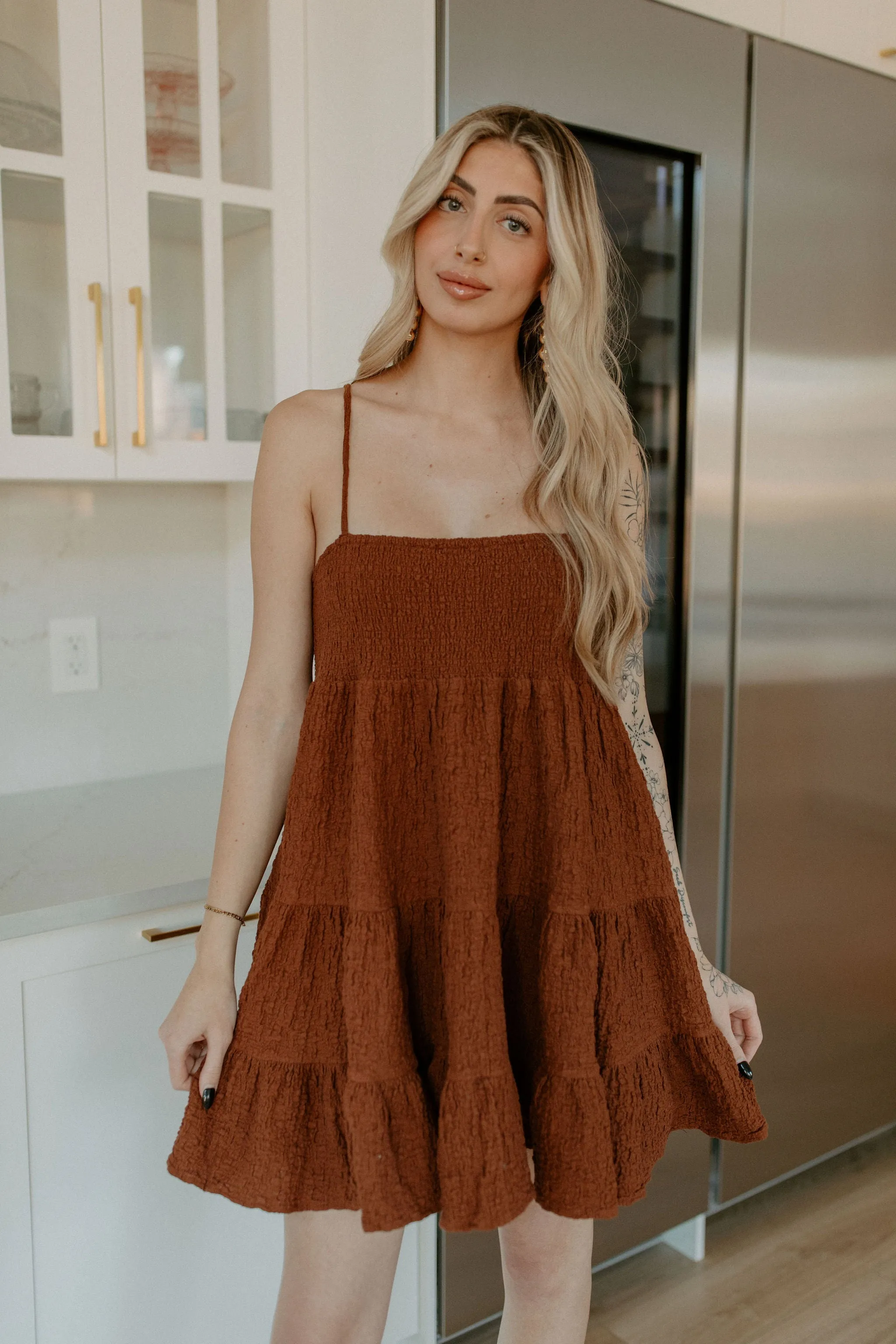 The Kimber Mini Dress by Saltwater Luxe - Pecan