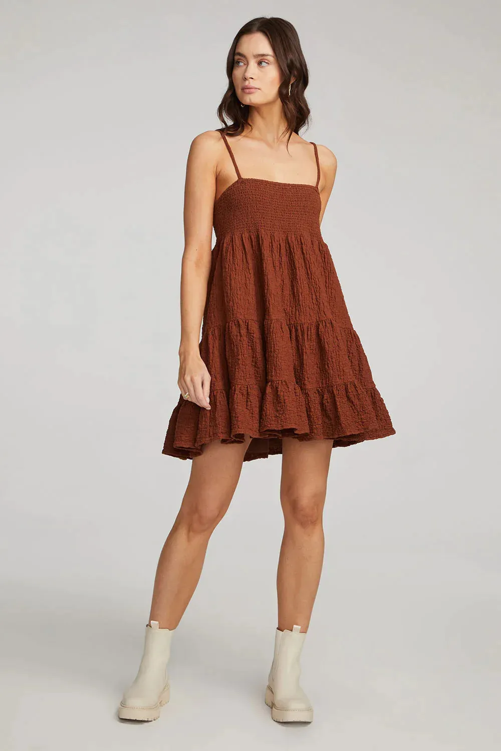 The Kimber Mini Dress by Saltwater Luxe - Pecan