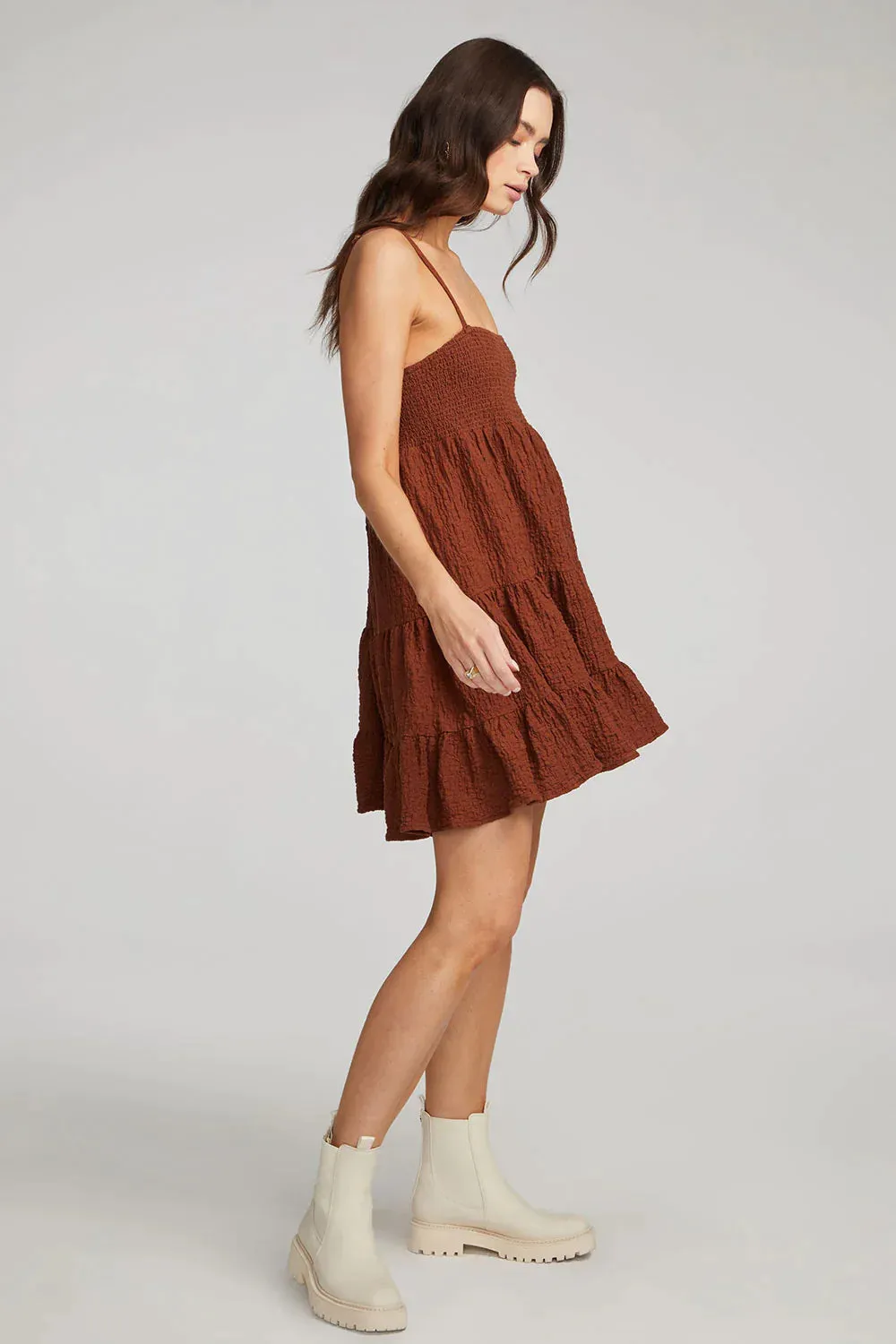 The Kimber Mini Dress by Saltwater Luxe - Pecan