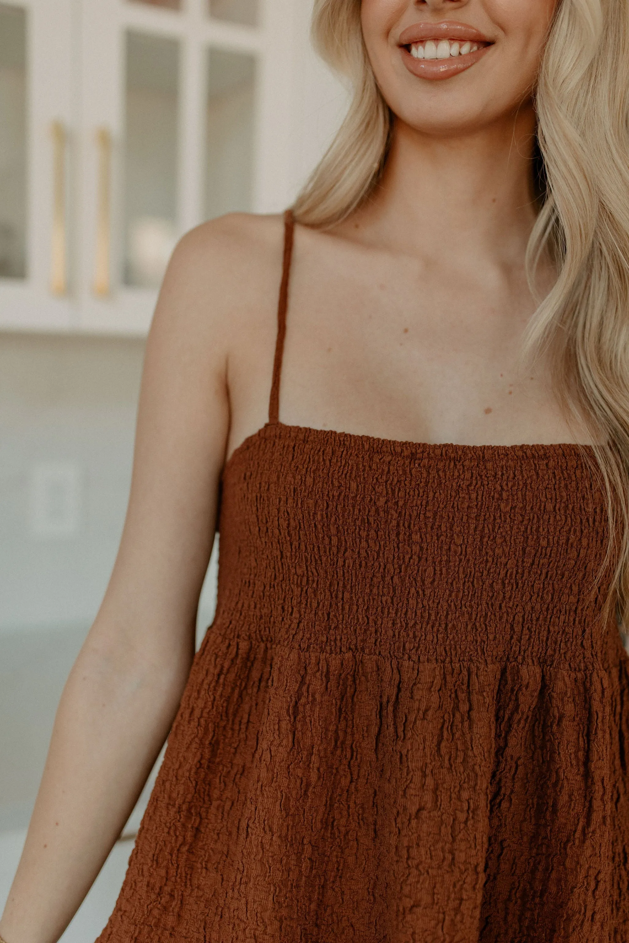 The Kimber Mini Dress by Saltwater Luxe - Pecan