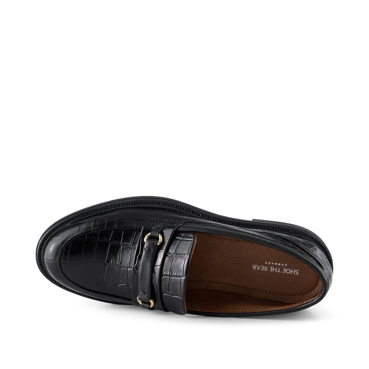 Thyra loafer leather - BLACK CROCO