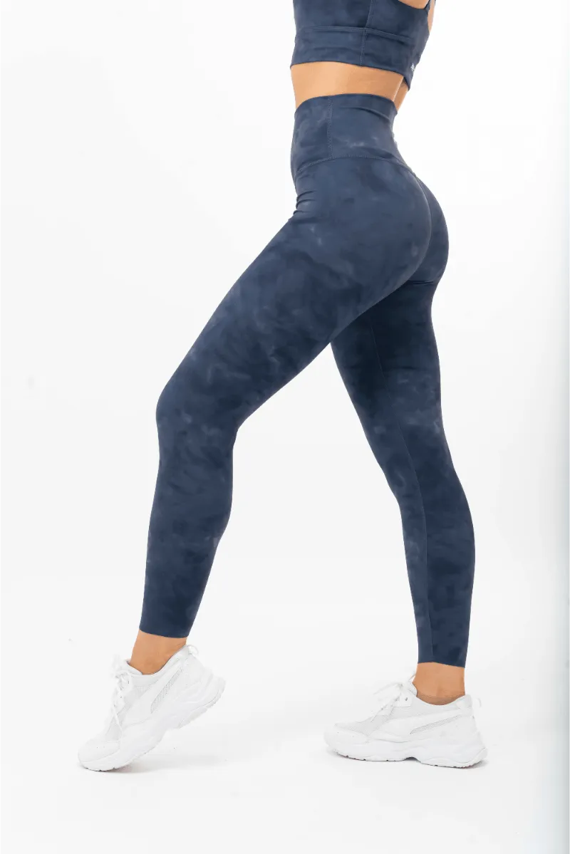 Tie Dye Leggings - Navy Blue