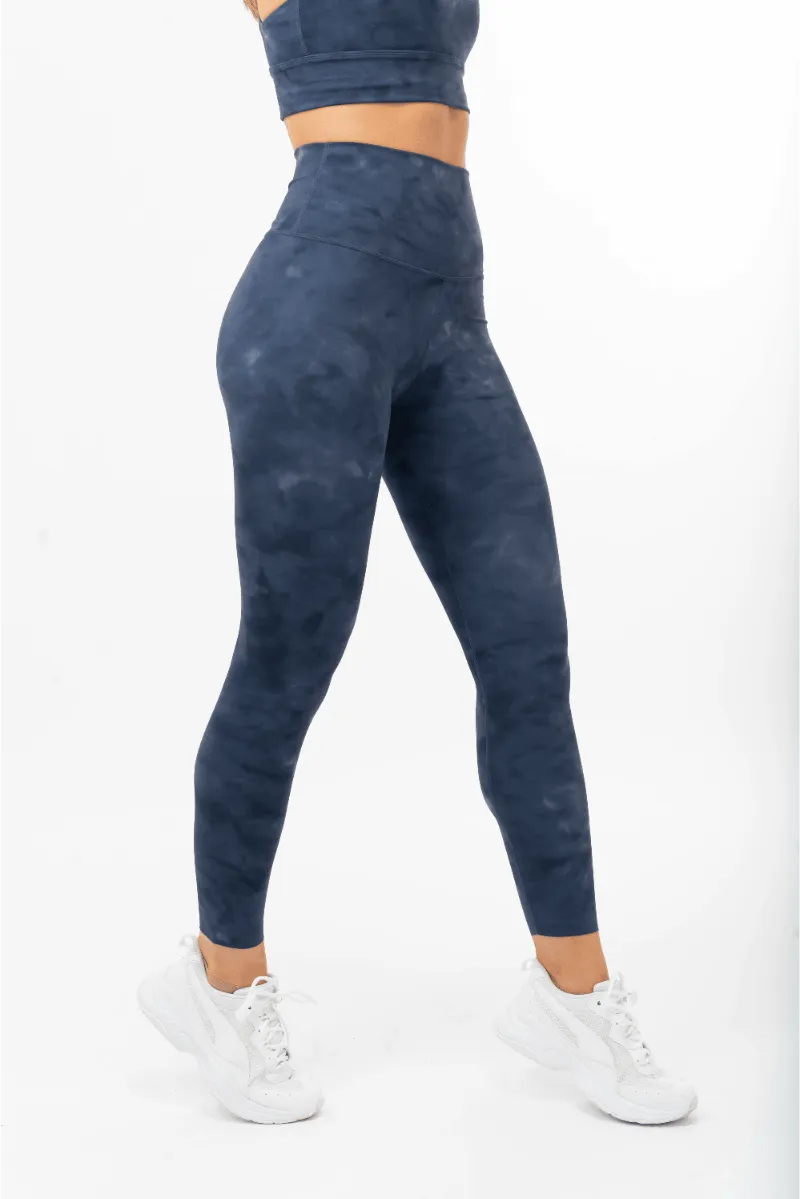 Tie Dye Leggings - Navy Blue