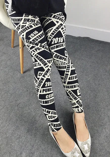 TOIVOTUKSIA Women Leggings Pantalones Black Milk Print Leggings Summer Style Soft Skin Material Nine Women Leggins