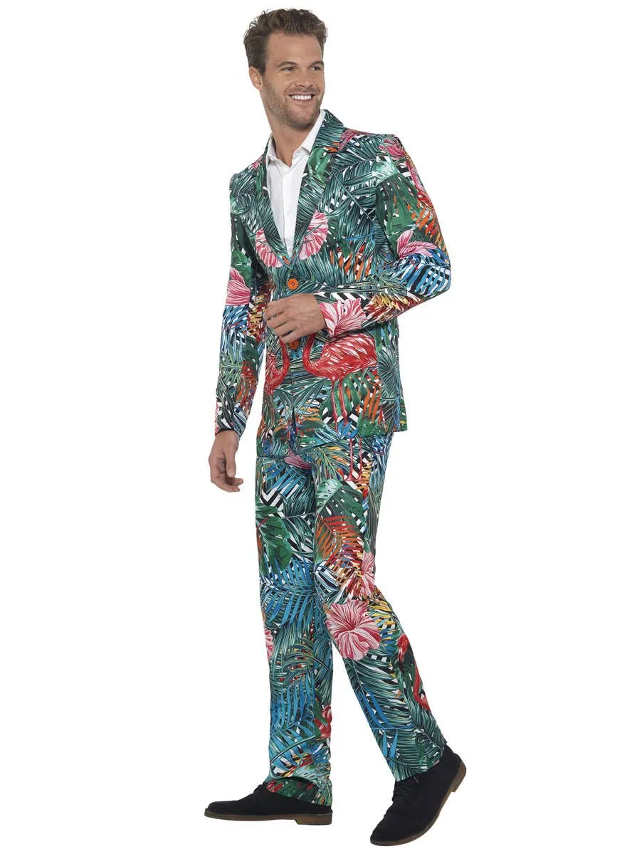 Tropical Hawaiian Flamingo Mens Stand Out Suit Costume