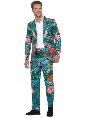 Tropical Hawaiian Flamingo Mens Stand Out Suit Costume