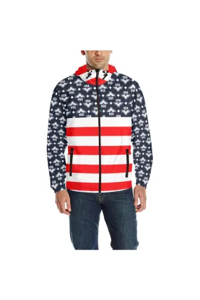 USA - Eagle & Stripes Quilted Windbreaker